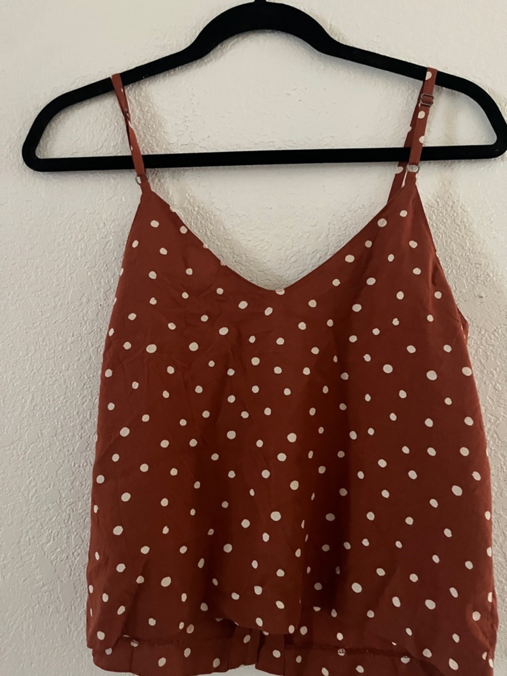 Madewell Rust Polka Dot Button-Front Cami - Picture 4 of 4